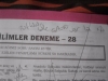 test sorularının kenarına yorum yazan öğrenci / #147664
